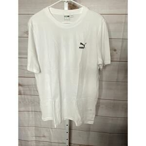 Brand New Puma Women's Medium White Essentials Short Sleeve T-Shirt Short Sleeve